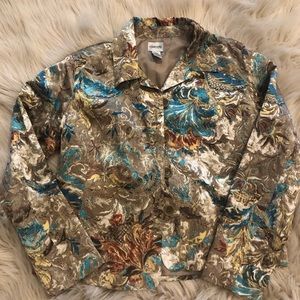 Chico’s Printed Blazer Chico’s Size 1